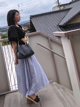 「CLATHAS（クレイサス）のアイテム（ハンドバッグ）」を使った、nayu0920さん（レディース・161cm）の夏コーディネート