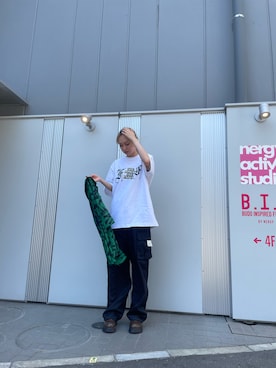 「BlackEyePatch（ブラックアイパッチ）のアイテム」を使った、JYO KAさん（レディース・168cm）の夏コーディネート