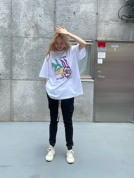 「DANKE SCHON（ダンケシェーン）のアイテム（スウェットパンツ）」を使った、JYO KAさん（レディース・168cm）の夏コーディネート