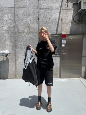 「WHITELAND（ホワイトランド）のアイテム（スウェットパンツ）」を使った、JYO KAさん（レディース・168cm）の夏コーディネート