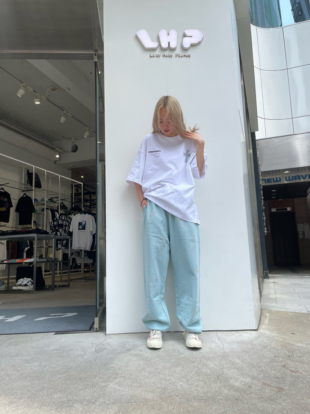 JYO KA(LHP 原宿店)|UNKNOWN LONDONのスウェットパンツを使った