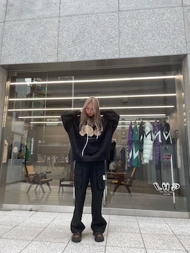 「Palm Angels（パームエンジェルス）のアイテム」を使った、JYO KAさん（レディース・168cm）の夏コーディネート