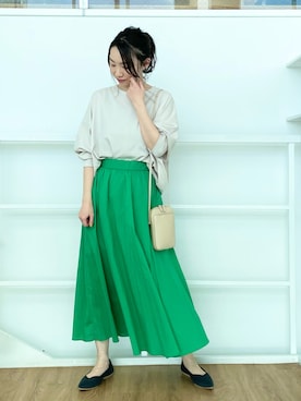 「SHOO・LA・RUE（シューラルー）のアイテム」を使った、あやさん（レディース・160cm）の夏コーディネート