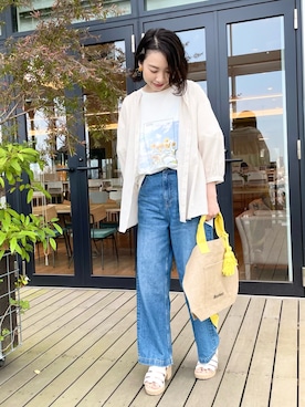 「アクティブ」｜「アイテム（サンダル）」を使った、あやさん（レディース・160cm）の夏コーディネート