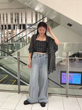 「アイテム（キャミソール）」を使った、古賀晴香さん（レディース・158cm・30代）の夏コーディネート