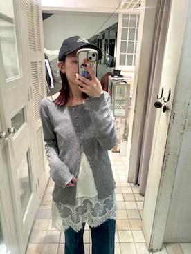 「アイテム（カーディガン/ボレロ）」を使った、古賀晴香さん（レディース・158cm・30代）の秋コーディネート