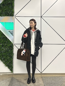 古賀晴香さん(レディース・158cm)の冬コーディネート