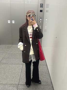 「アイテム（テーラードジャケット）」を使った、古賀晴香さん（レディース・158cm・30代）の秋コーディネート