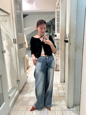 「アイテム（キャミソール）」を使った、古賀晴香さん（レディース・158cm）の秋コーディネート