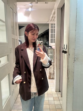 「アイテム（アクセサリー）」を使った、古賀晴香さん（レディース・158cm・30代）の秋コーディネート