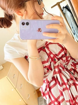 「シャツアレンジ」｜「アイテム（アクセサリー）」を使った、920525さん（レディース・160cm）の春コーディネート