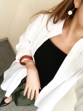 「旦那さんのを借りました」｜920525さん（レディース・160cm）の冬コーディネート