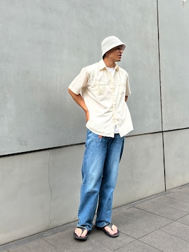 「アイテム（帽子）」を使った、viniyさん（メンズ・180cm）の夏コーディネート