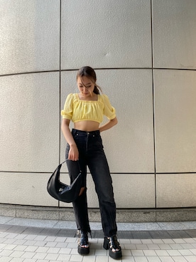 「FIG&VIPER（フィグアンドバイパー）のアイテム（サンダル）」を使った、FIG&VIPER _MIKOさん（レディース・154cm）の夏コーディネート