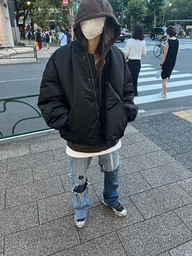 「FACETASM（ファセッタズム）のアイテム（ジャケット/アウター）」を使った、hayato0717さん（メンズ・175cm）の秋コーディネート