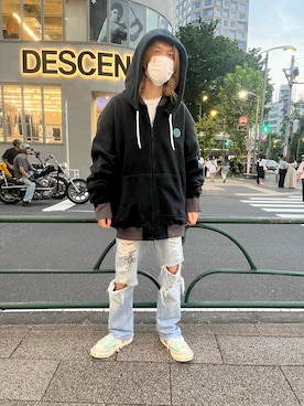 「FACETASM（ファセッタズム）のアイテム（ジャケット/アウター）」を使った、hayato0717さん（メンズ・175cm）の夏コーディネート