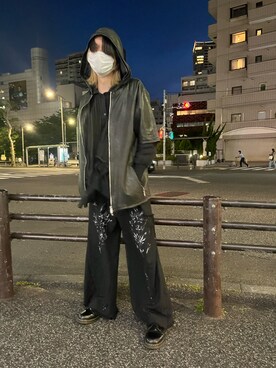 「ISAMU KATAYAMA BACKLASH（イサムカタヤマバックラッシュ）のアイテム（ジャケット/アウター）」を使った、hayato0717さん（メンズ・175cm）の春コーディネート