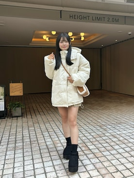 「アイテム（ダウンジャケット/コート）」を使った、Nonokaさん（レディース・153cm）の秋コーディネート