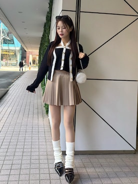 「アイテム（キャミソール）」を使った、Nonokaさん（レディース・153cm）の冬コーディネート
