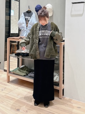 「PUAL CE CIN（ピュアルセシン）のアイテム（MA-1）」を使った、hirotsupiさん（レディース・158cm）の秋コーディネート
