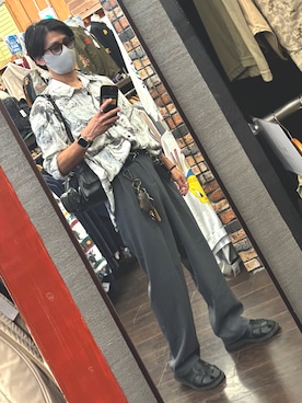「アイテム（財布/小物、ブラウン系）」を使った、xi(相互)さん（メンズ・171cm）の夏コーディネート