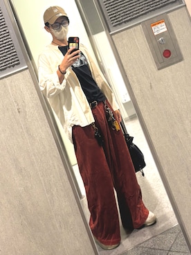 「アイテム（キャップ）」を使った、xiさん（メンズ・171cm）の秋コーディネート