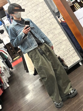 「IL BISONTE（イルビゾンテ）のアイテム」を使った、xi(相互)さん（メンズ・171cm）の春コーディネート