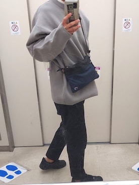 「Champion（チャンピオン）のアイテム（バッグ）」を使った、xi(相互)さん（メンズ・171cm）の春コーディネート