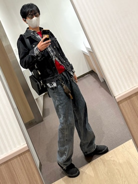 「アイテム（サングラス）」を使った、xi(相互)さん（メンズ・171cm）の秋コーディネート