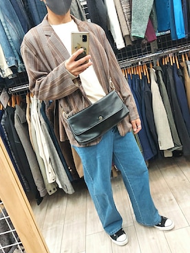 「G.O.C（ジーオーシー）のアイテム（テーラードジャケット）」を使った、xi(相互)さん（メンズ・171cm）の秋コーディネート