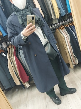 「ほめられ本命コーデ」｜「アイテム（トレンチコート）」を使った、xi(相互)さん（メンズ・171cm）の冬コーディネート