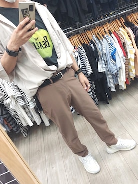 「R.NEWBOLD（アールニューボールド）のアイテム」を使った、xi(相互)さん（メンズ・171cm）の夏コーディネート