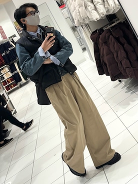 「アイテム（ウォレットチェーン）」を使った、xi(相互)さん（メンズ・171cm）の冬コーディネート