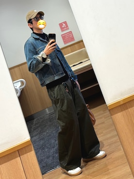 「アイテム（デニムジャケット）」を使った、xi(相互)さん（メンズ・171cm）の秋コーディネート