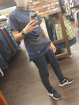 「Champion（チャンピオン）のアイテム（バッグ）」を使った、xi(相互)さん（メンズ・171cm）の夏コーディネート