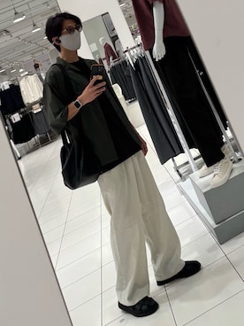 「アイテム（スラックス）」を使った、xi(相互)さん（メンズ・171cm）の夏コーディネート