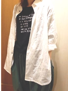 「SHINYAKOZUKA（シンヤコヅカ）のアイテム」を使った、75さん（レディース・168cm）の春コーディネート