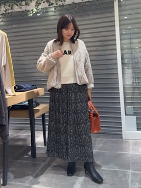 「アイテム（その他アウター）」を使った、HAYASHIさん（レディース・162cm）の秋コーディネート