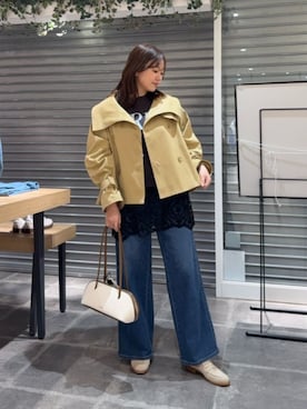 「SOMETHING（サムシング）のアイテム」を使った、HAYASHIさん（レディース・162cm）の春コーディネート