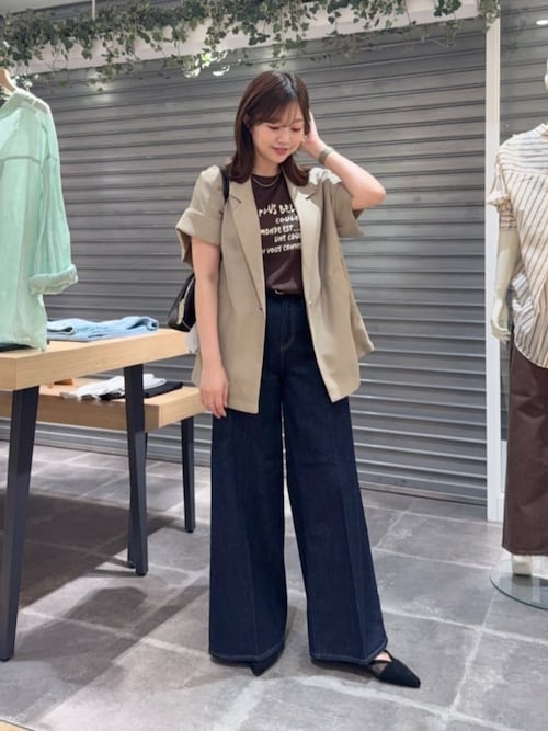 Gready BrilliantHAYASHIさんのテーラードジャケット「メッシュ5ブ袖テーラードジャケット(Gready Brilliant|グレディブリリアン)」を使ったコーディネート