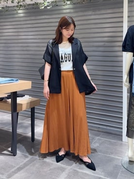 「アイテム（パンプス）」を使った、HAYASHIさん（レディース・162cm）の夏コーディネート