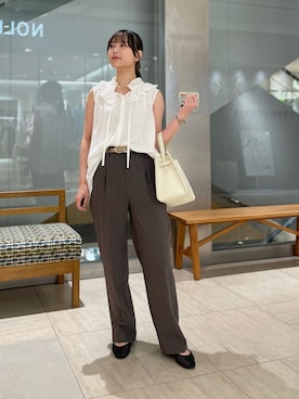 「アイテム（チョーカー）」を使った、ワタナベさん（レディース・157cm・20代）の秋コーディネート