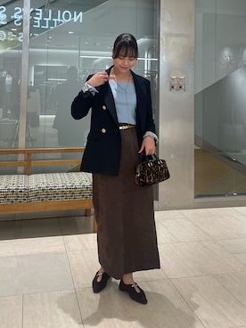 「アイテム（イヤリング）」を使った、ワタナベさん（レディース・157cm・20代）の秋コーディネート