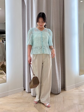 「NOLLEY’S（ノーリーズ）のアイテム（チョーカー）」を使った、ワタナベさん（レディース・157cm）の春コーディネート
