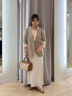 「NOLLEY’S（ノーリーズ）のアイテム」を使った、ワタナベさん（レディース・157cm）の春コーディネート