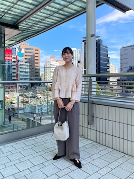 「アイテム（イヤリング）」を使った、ワタナベさん（レディース・157cm・20代）の秋コーディネート