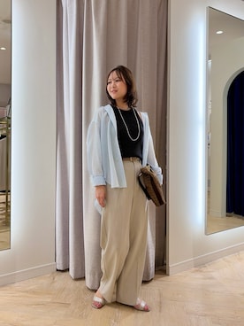 「NOLLEY’S（ノーリーズ）のアイテム」を使った、ワタナベさん（レディース・157cm）の夏コーディネート