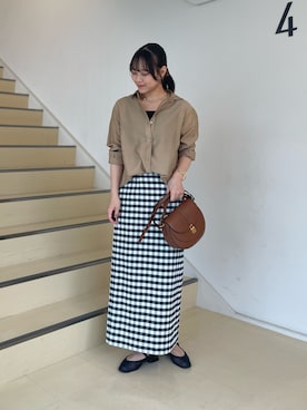 「アイテム（アクセサリー）」を使った、ワタナベさん（レディース・157cm）の夏コーディネート