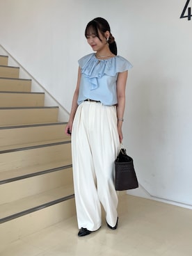 「NOLLEY’S（ノーリーズ）のアイテム」を使った、ワタナベさん（骨格ナチュラル・レディース・157cm）の夏コーディネート