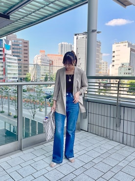 「アイテム（キャミソール）」を使った、ワタナベさん（レディース・157cm・20代）の秋コーディネート